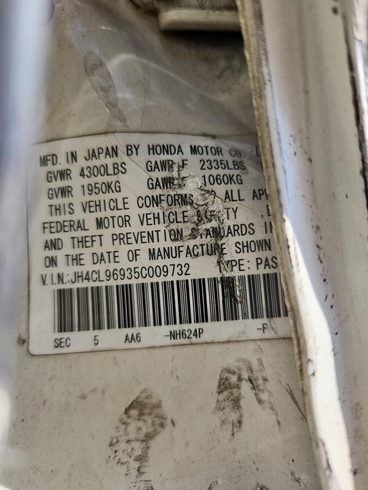 2005 Acura Tsx VIN: JH4CL96935C009732 Lot: 86510765