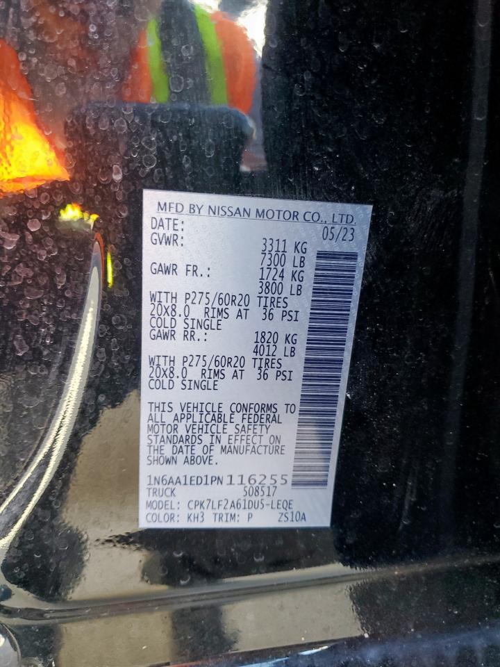 2023 Nissan Titan Sv VIN: 1N6AA1ED1PN116255 Lot: 84735745