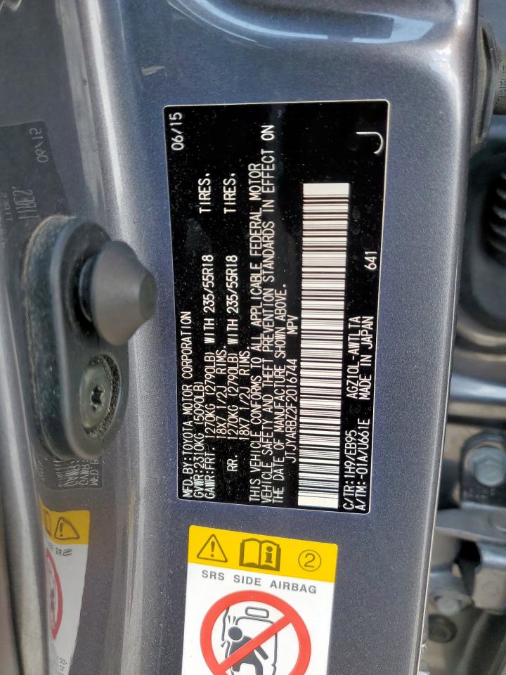 2015 Lexus Nx 200T VIN: JTJYARBZ2F2016744 Lot: 82003515