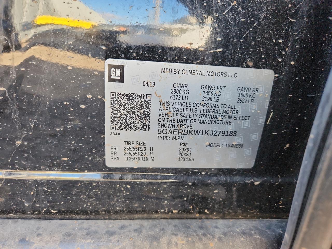 2019 Buick Enclave Essence VIN: 5GAERBKW1KJ279188 Lot: 90674485