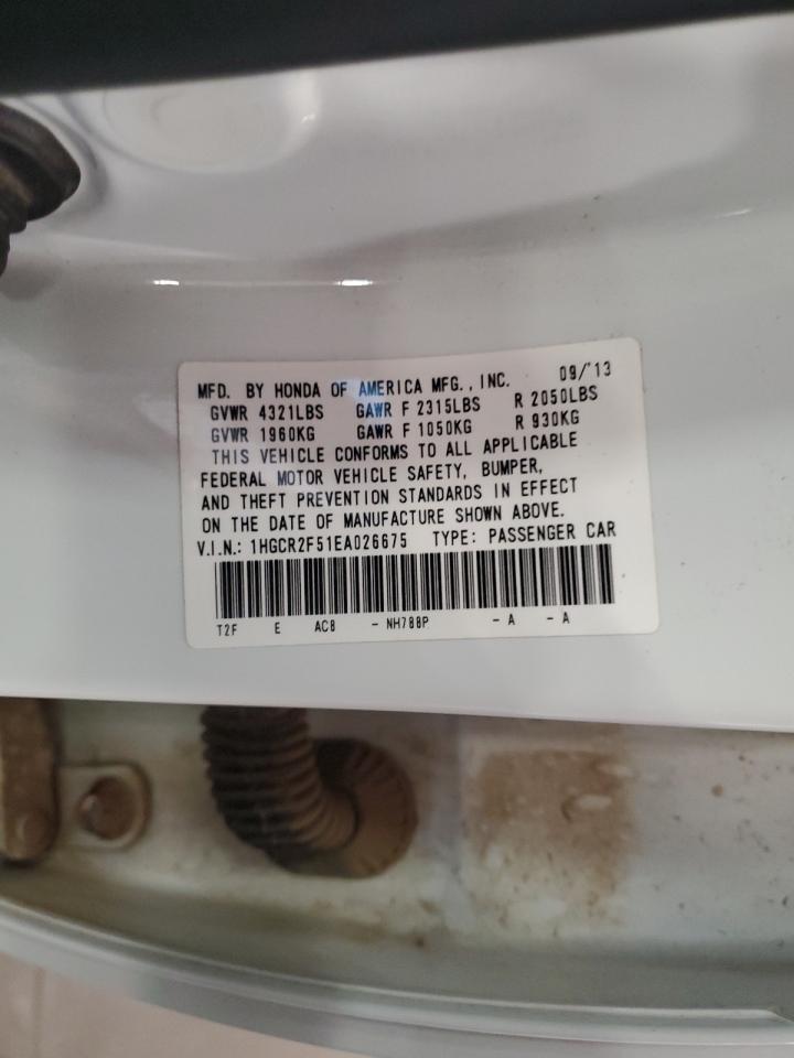 2014 Honda Accord Sport VIN: 1HGCR2F51EA026675 Lot: 72047325
