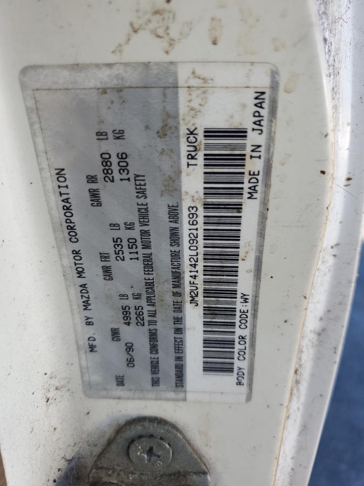 1990 Mazda B2600 Short Body VIN: JM2UF4142L0921693 Lot: 90402055