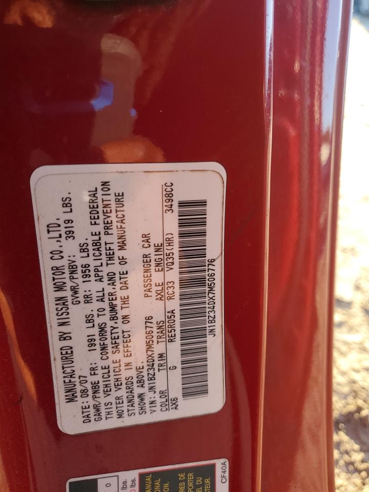 2007 Nissan 350Z Coupe VIN: JN1BZ34DX7M506776 Lot: 90441355