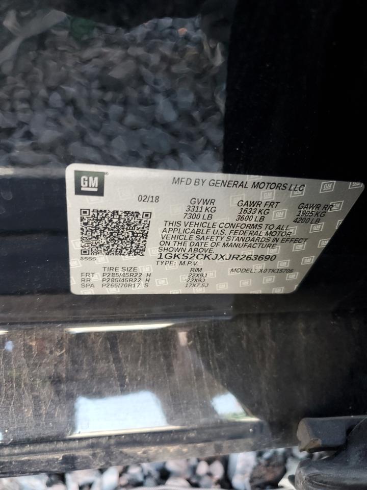 2018 GMC Yukon Denali VIN: 1GKS2CKJXJR263690 Lot: 85737295