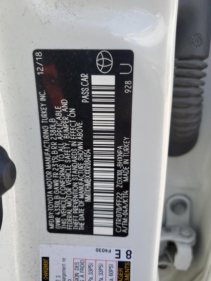 2019 Toyota C-Hr Xle VIN: NMTKHMBXXKR084054 Lot: 82233595