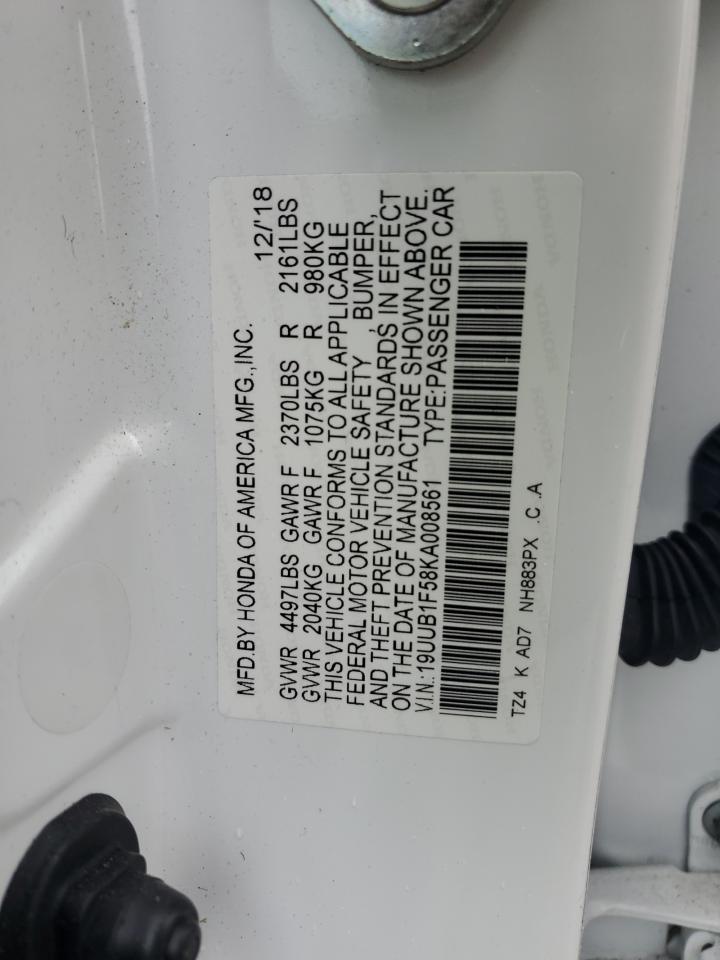 2019 Acura Tlx Technology VIN: 19UUB1F58KA008561 Lot: 86850555