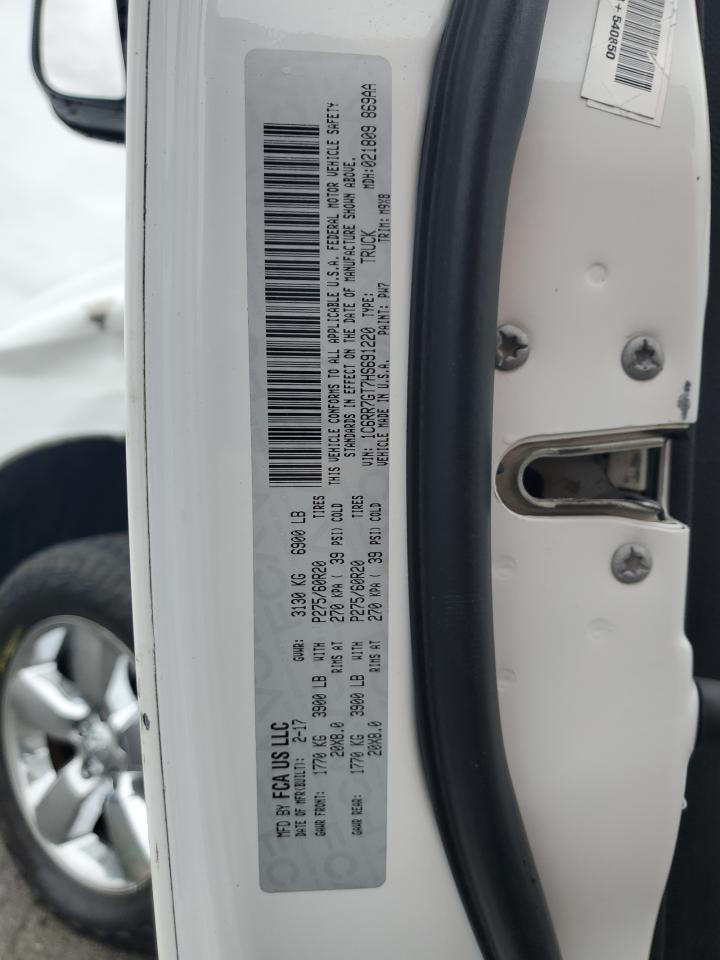 2017 Ram 1500 Slt VIN: 1C6RR7GT7HS691220 Lot: 90072105