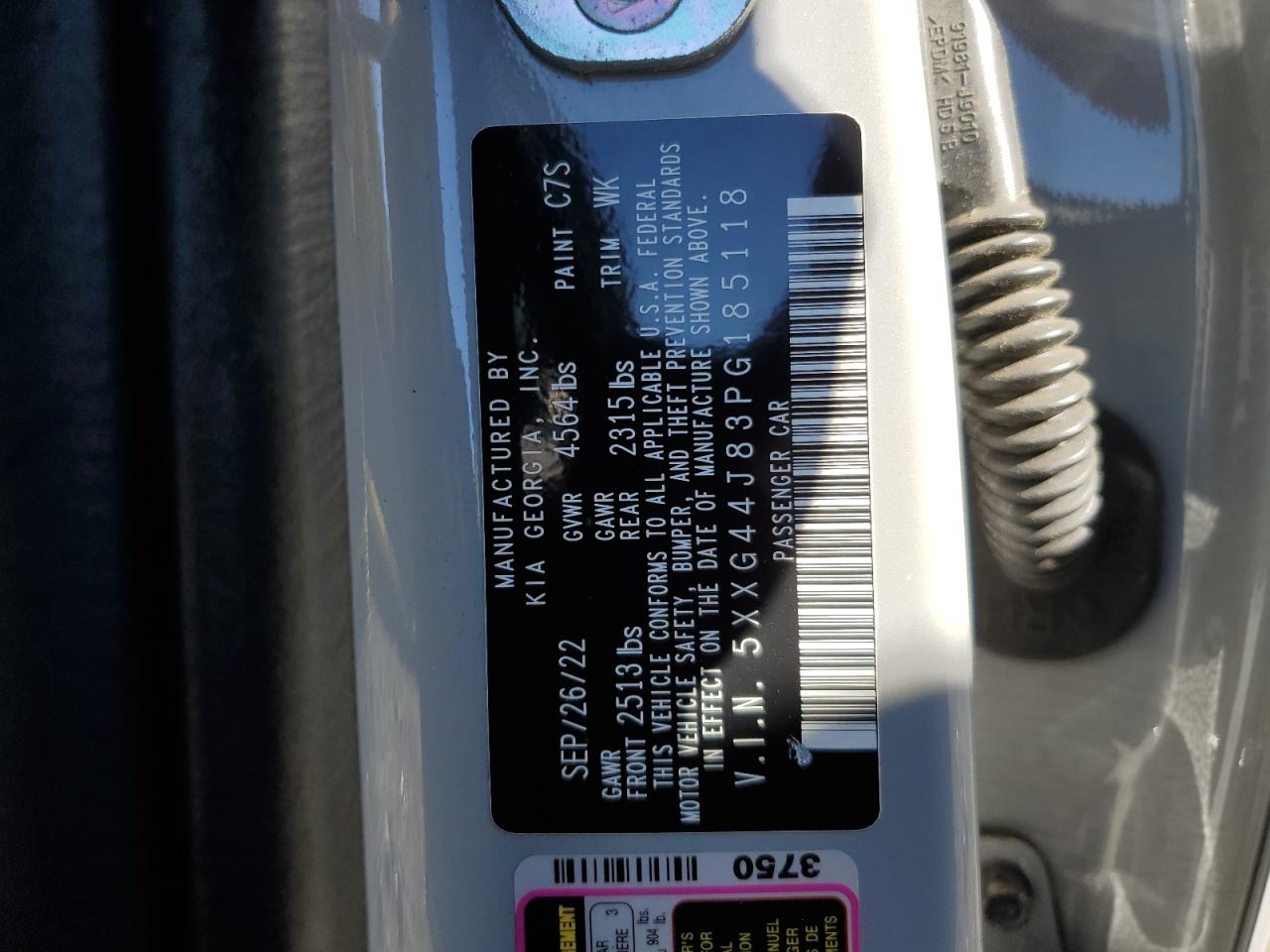 2023 Kia K5 Gt VIN: 5XXG44J83PG185118 Lot: 86800655