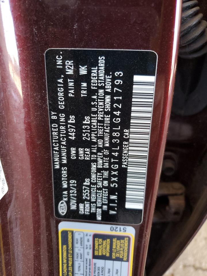 2020 Kia Optima Lx VIN: 5XXGT4L38LG421793 Lot: 86304955