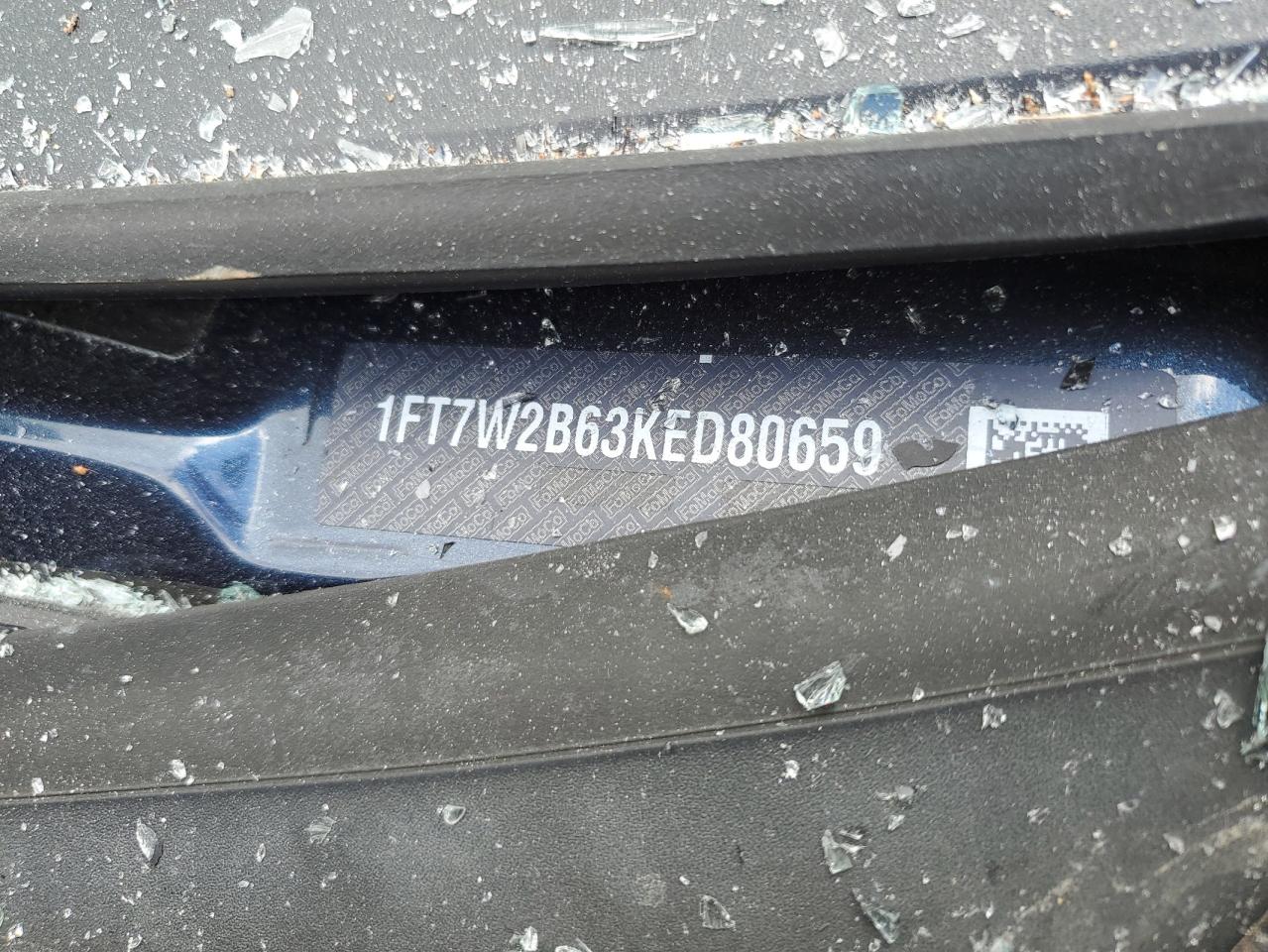 2019 Ford F250 Super Duty VIN: 1FT7W2B63KED80659 Lot: 82659935
