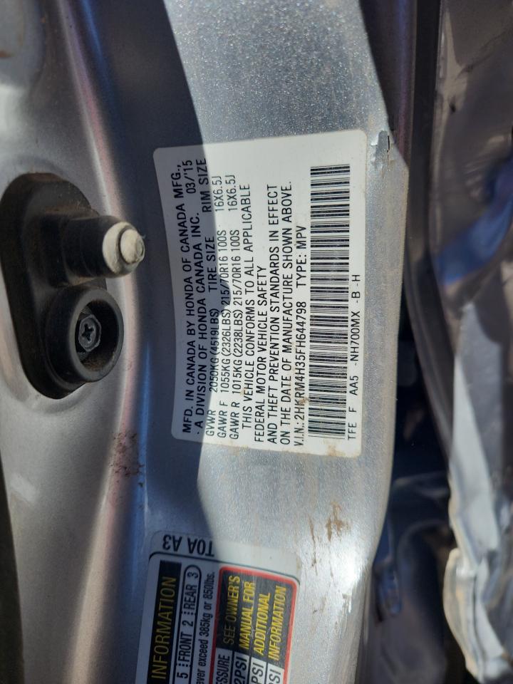 2015 Honda Cr-V Lx VIN: 2HKRM4H35FH644798 Lot: 63517985