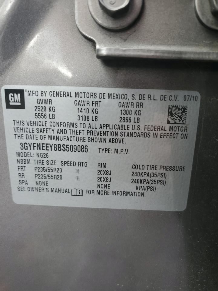 2011 Cadillac Srx Performance Collection VIN: 3GYFNEEY8BS09086 Lot: 82655385