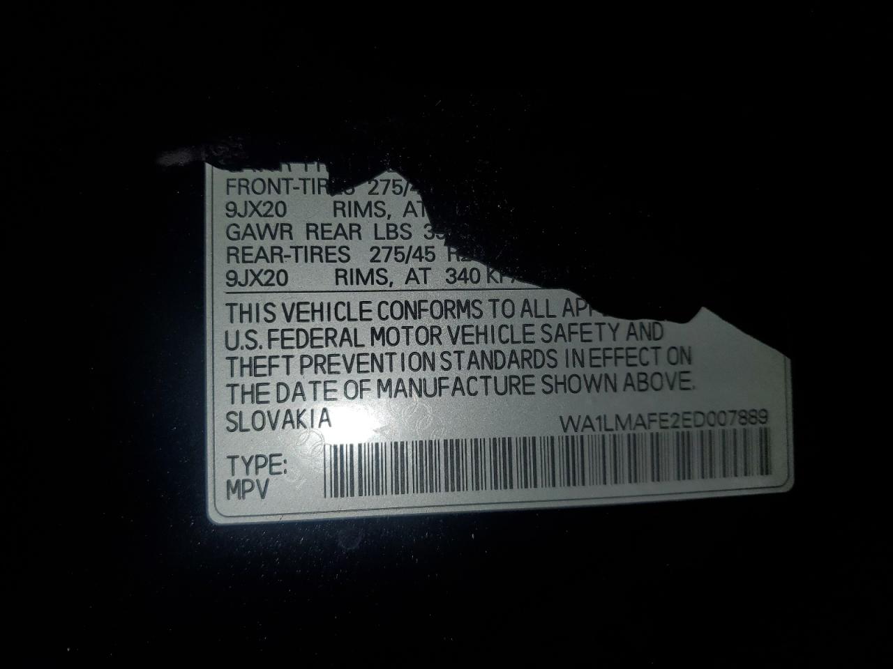 2014 Audi Q7 Premium Plus VIN: WA1LMAFE2ED007889 Lot: 84168185