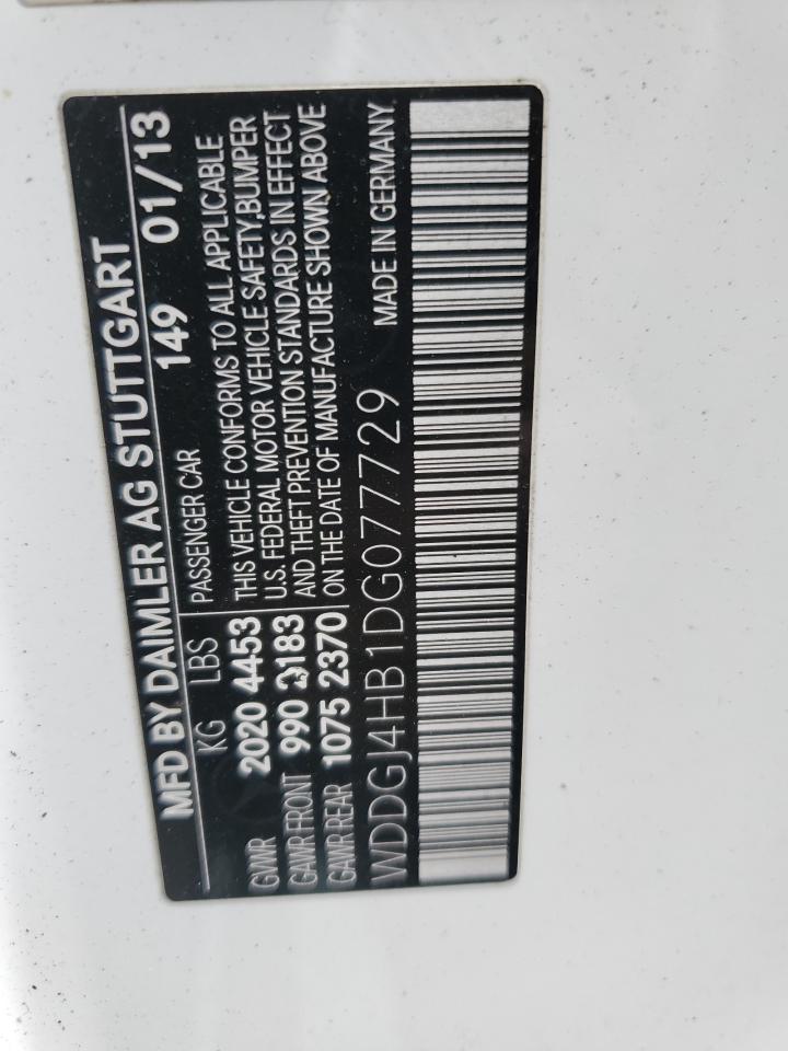 2013 Mercedes-Benz C 250 VIN: WDDGJ4HB1DG077729 Lot: 82213575