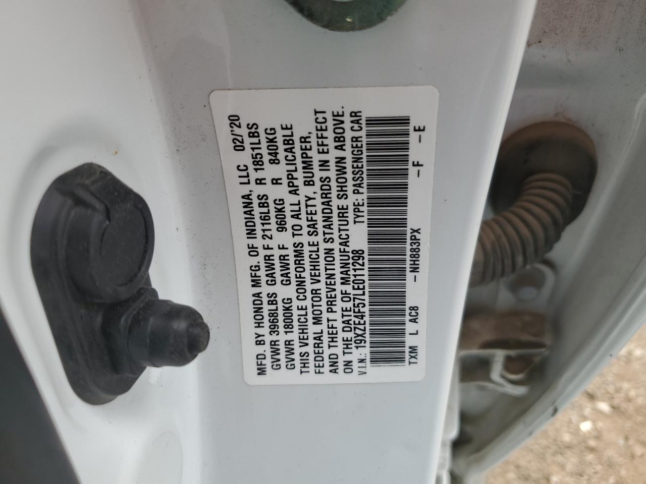 2020 Honda Insight Ex VIN: 19XZE4F57LE011298 Lot: 84382945