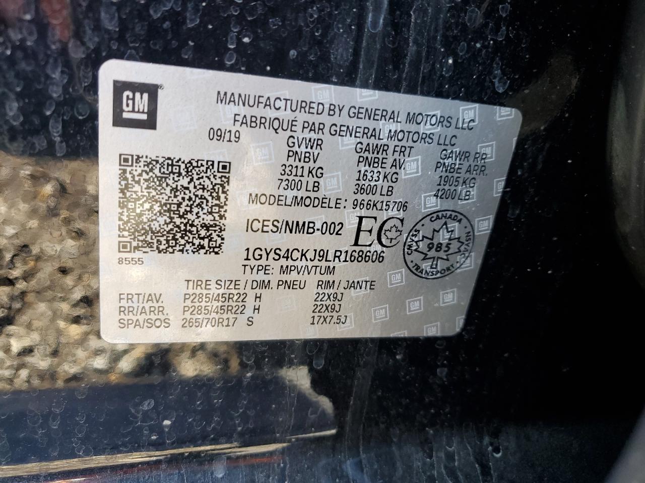 2020 Cadillac Escalade Premium Luxury VIN: 1GYS4CKJ9LR168606 Lot: 82342315