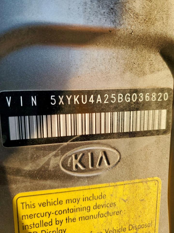 2011 Kia Sorento Ex VIN: 5XYKU4A25BG036820 Lot: 86281125