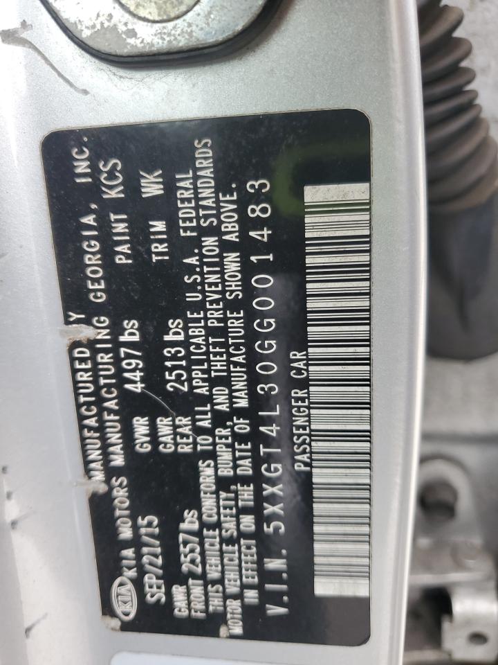 2016 Kia Optima Lx VIN: 5XXGT4L30GG001483 Lot: 82387855