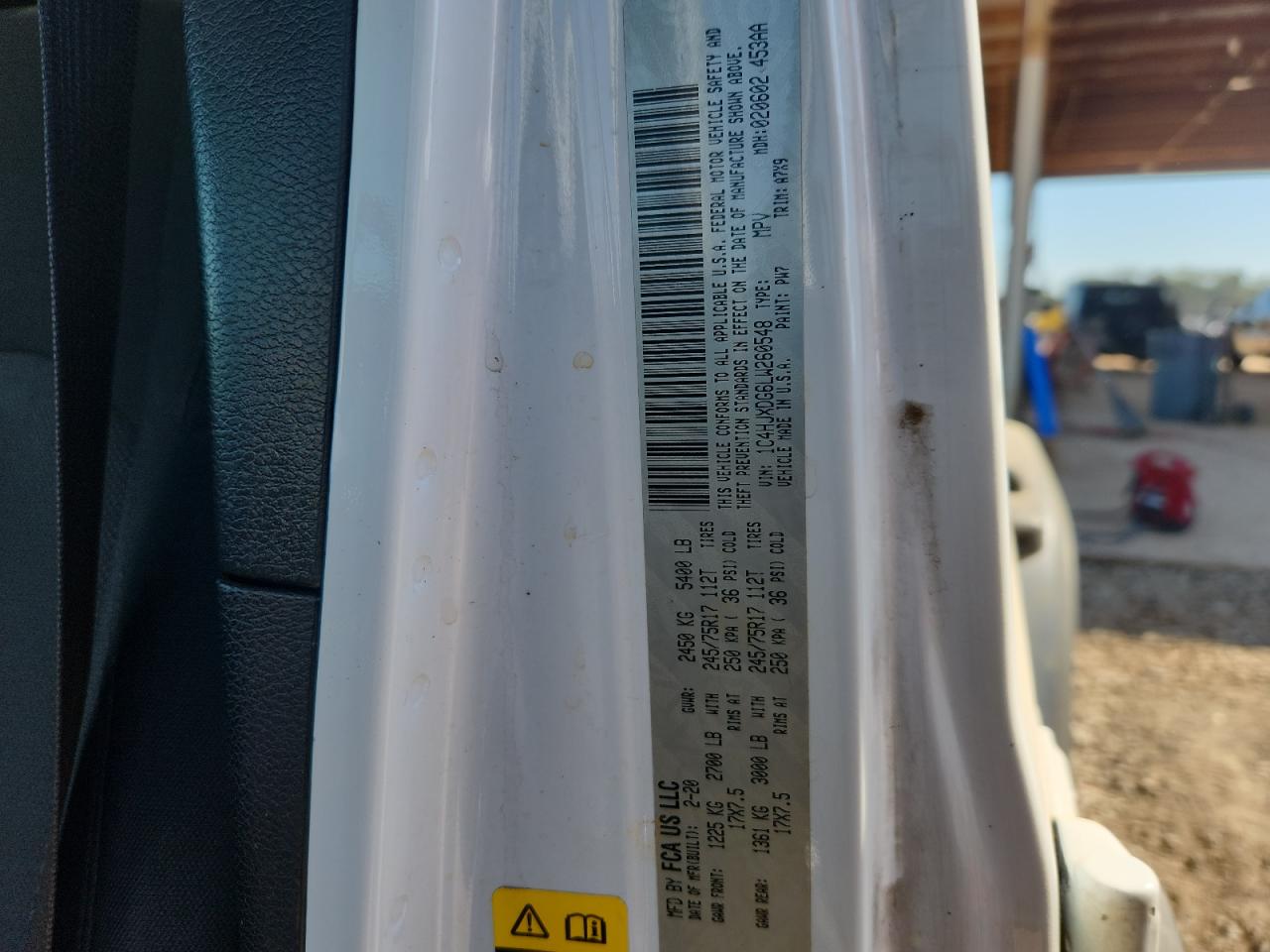 2020 Jeep Wrangler Unlimited Sport VIN: 1C4HJXDG6LW260548 Lot: 84940585