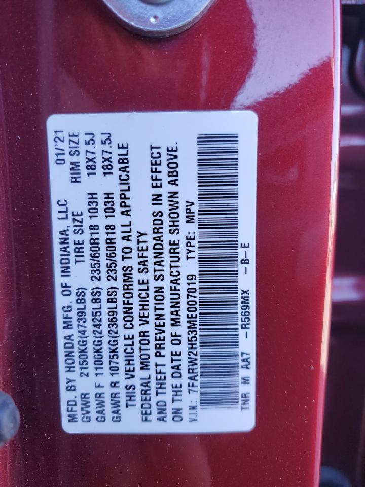 2021 Honda Cr-V Ex VIN: 7FARW2H53ME007019 Lot: 82338955