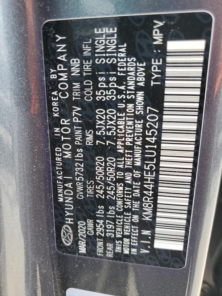 2020 Hyundai Palisade Sel VIN: KM8R44HE5LU145207 Lot: 86153975