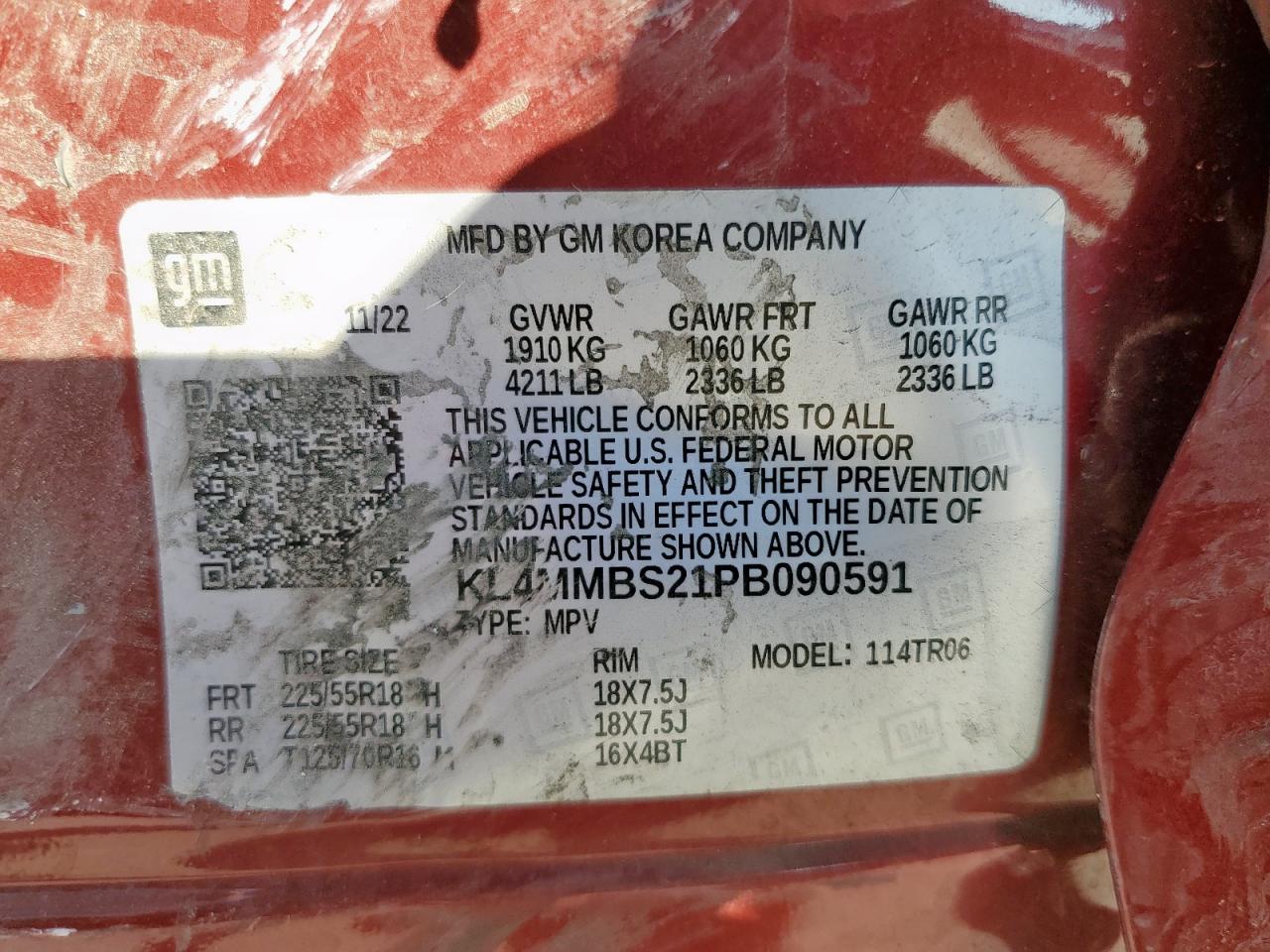 2023 Buick Encore Gx Preferred VIN: KL4MMBS21PB090591 Lot: 85547295