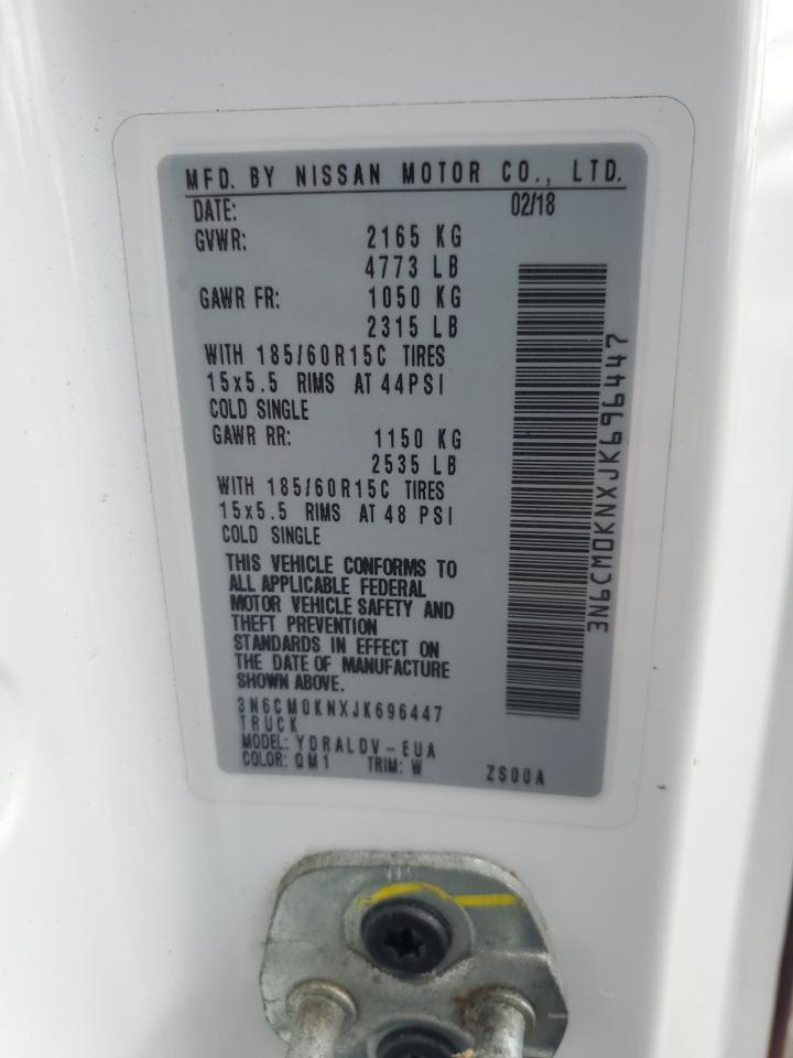 2018 Nissan Nv200 2.5S VIN: 3N6CM0KNXJK696447 Lot: 85902495