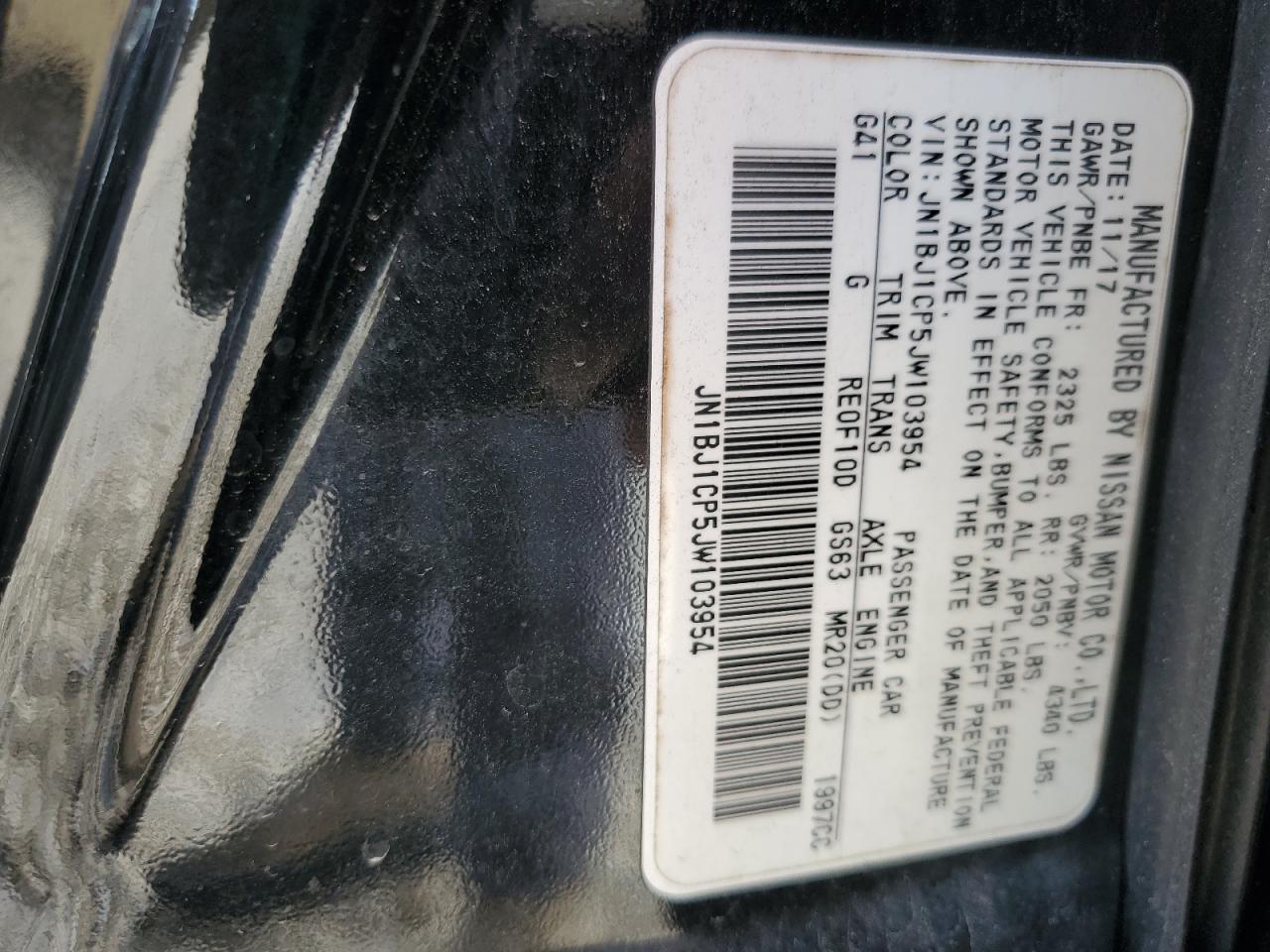 2018 Nissan Rogue Sport S VIN: JN1BJ1CP5JW103954 Lot: 82309605