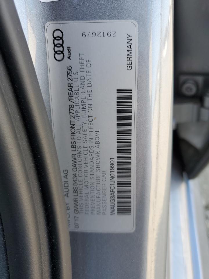 2018 Audi A6 Premium Plus VIN: WAUG3AFC1JN019901 Lot: 90138135