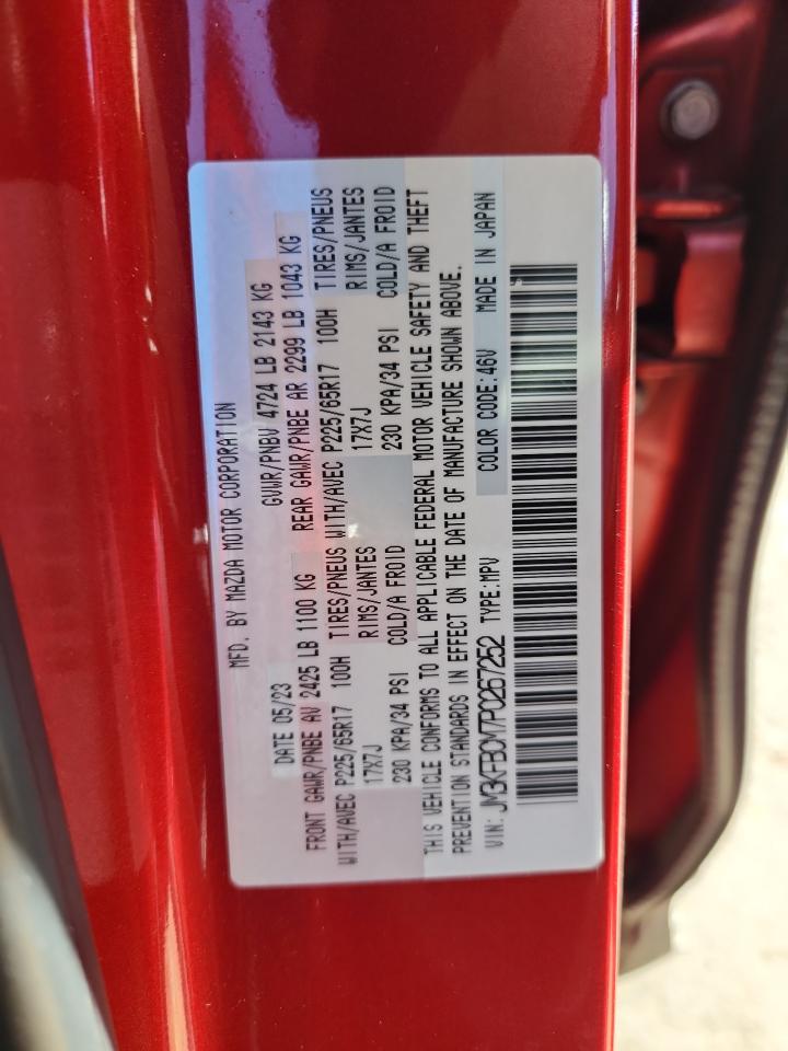 2023 Mazda Cx-5 Preferred VIN: JM3KFBCM7P0267252 Lot: 85010555