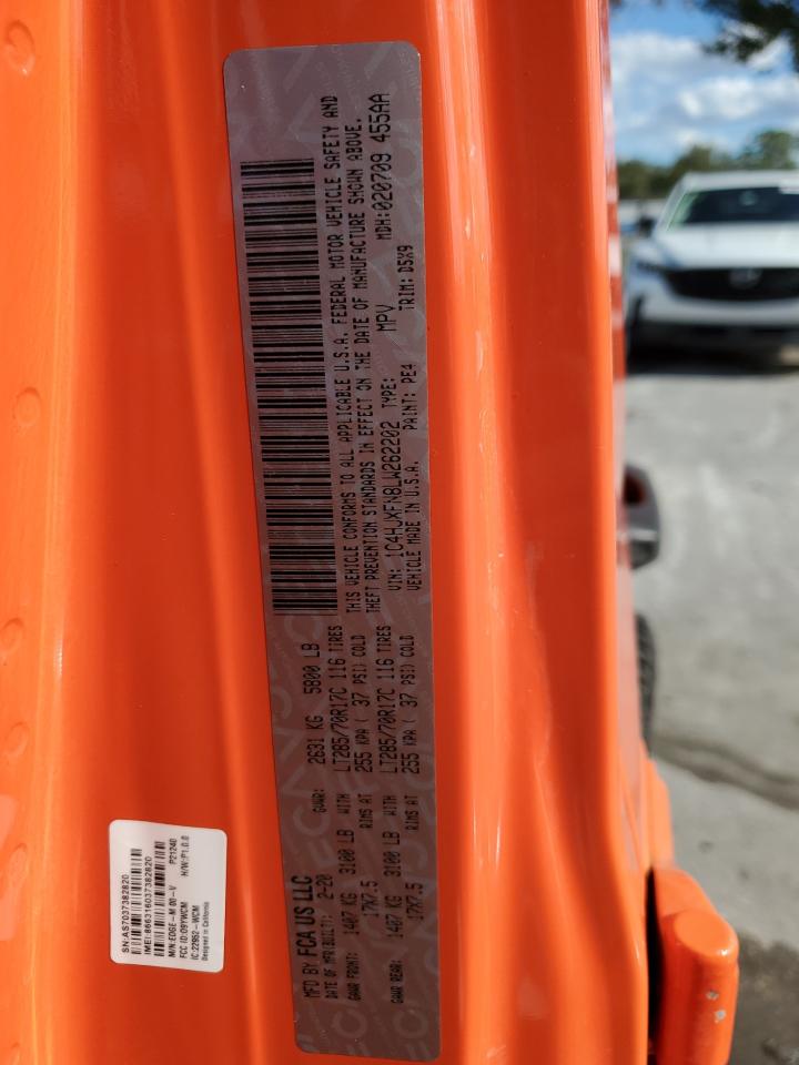 2020 Jeep Wrangler Unlimited Rubicon VIN: 1C4HJXFN8LW262202 Lot: 90917325