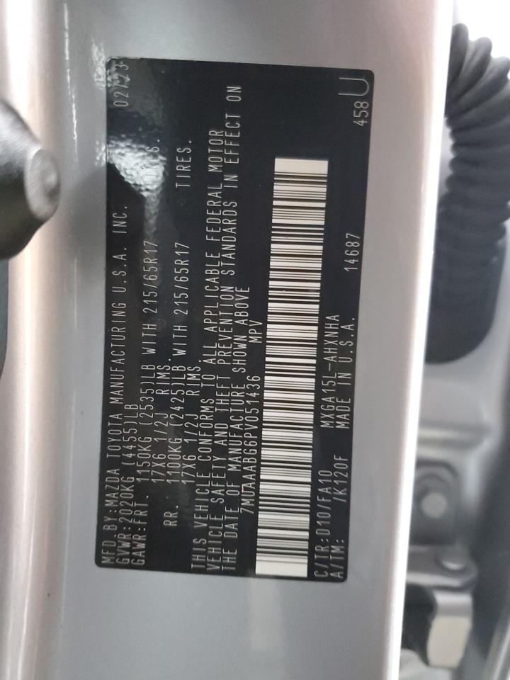 2023 Toyota Corolla Cross L VIN: 7MUAAABG6PV051436 Lot: 84914805