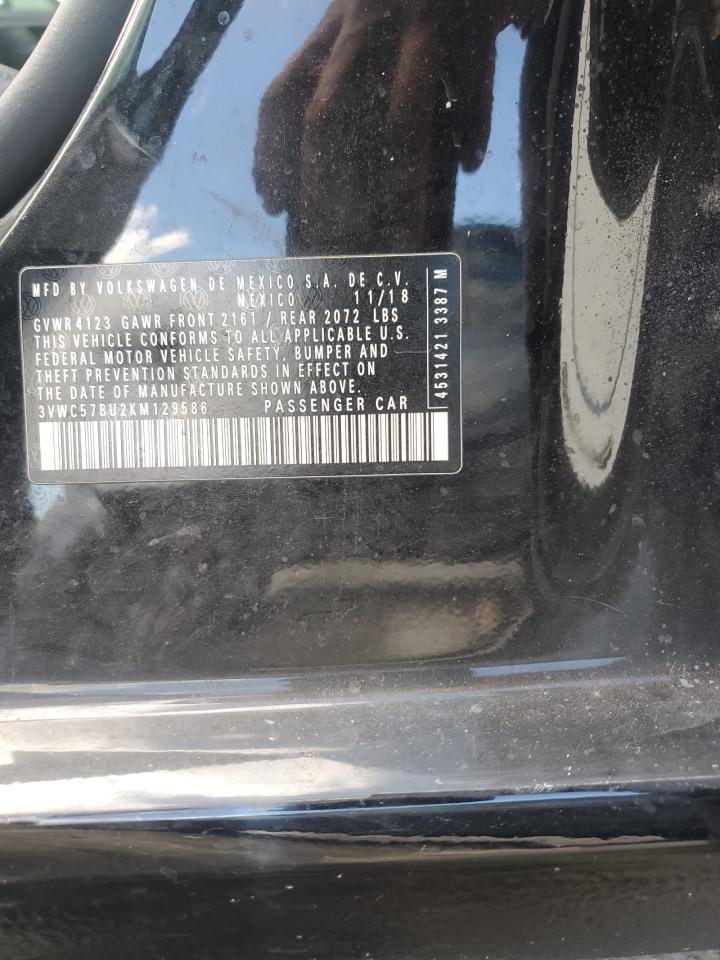 2019 Volkswagen Jetta S VIN: 3VWC57BU2KM129586 Lot: 90493545