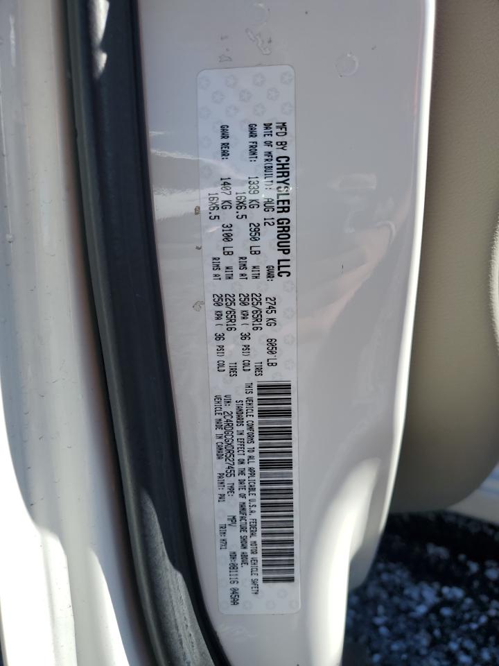 2013 Dodge Grand Caravan Sxt VIN: 2C4RDGCGXDR527455 Lot: 90275835