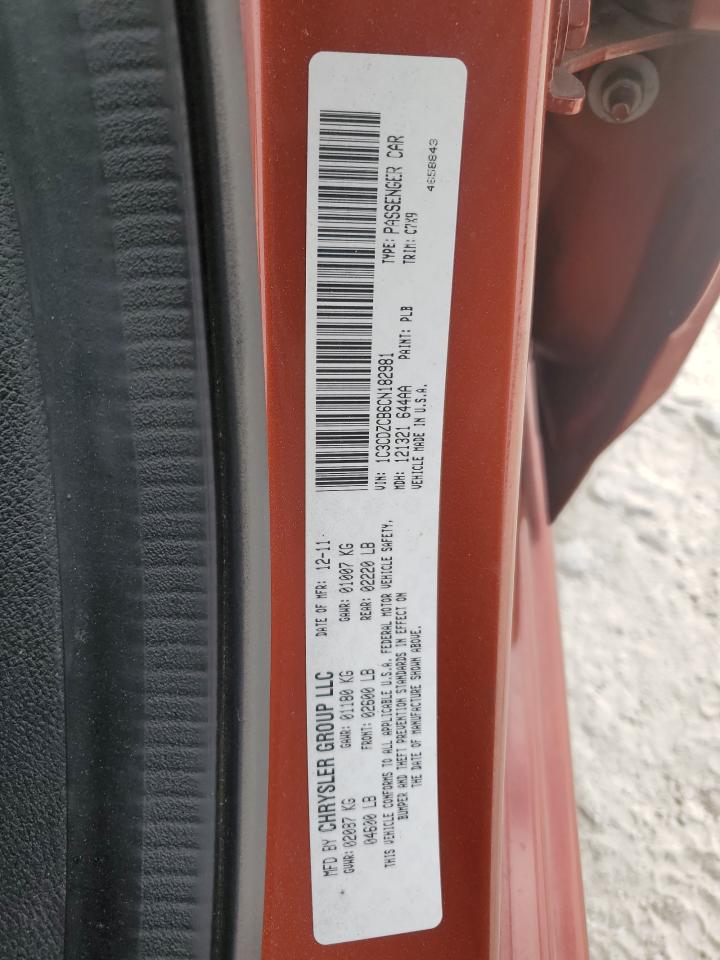 2012 Dodge Avenger Sxt VIN: 1C3CDZCB6CN182981 Lot: 86071875