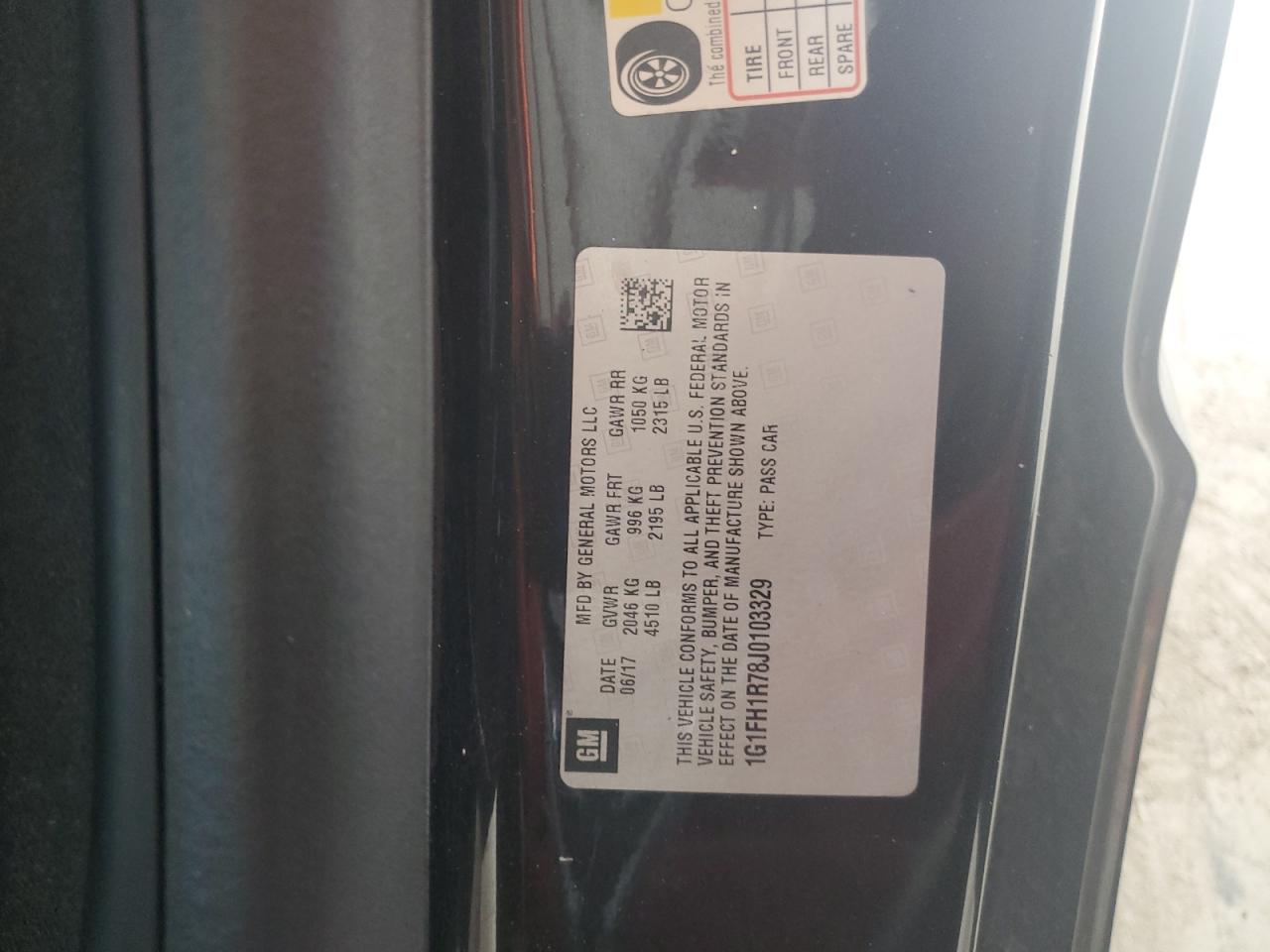 2018 Chevrolet Camaro Ss VIN: 1G1FH1R78J0103329 Lot: 86554535