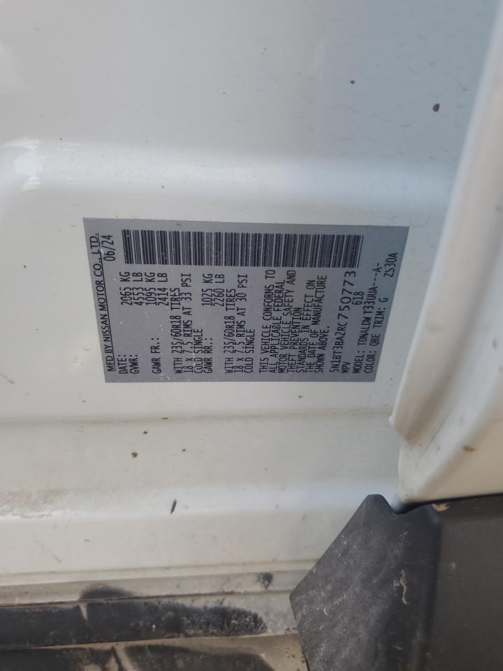 2024 Nissan Rogue Sv VIN: 5N1BT3BA2RC750773 Lot: 85936595