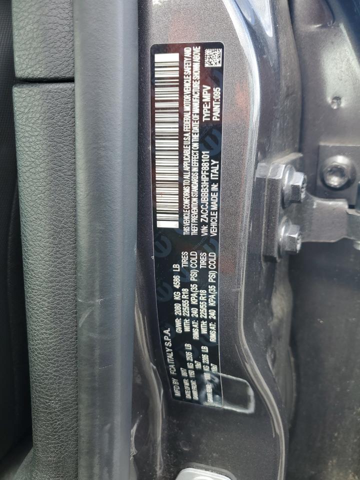 2017 Jeep Renegade Latitude VIN: ZACCJBBB3HPF88101 Lot: 86700245