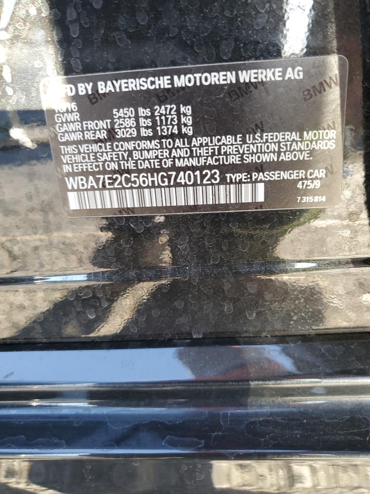 2017 BMW 740 I VIN: WBA7E2C56HG740123 Lot: 83870825