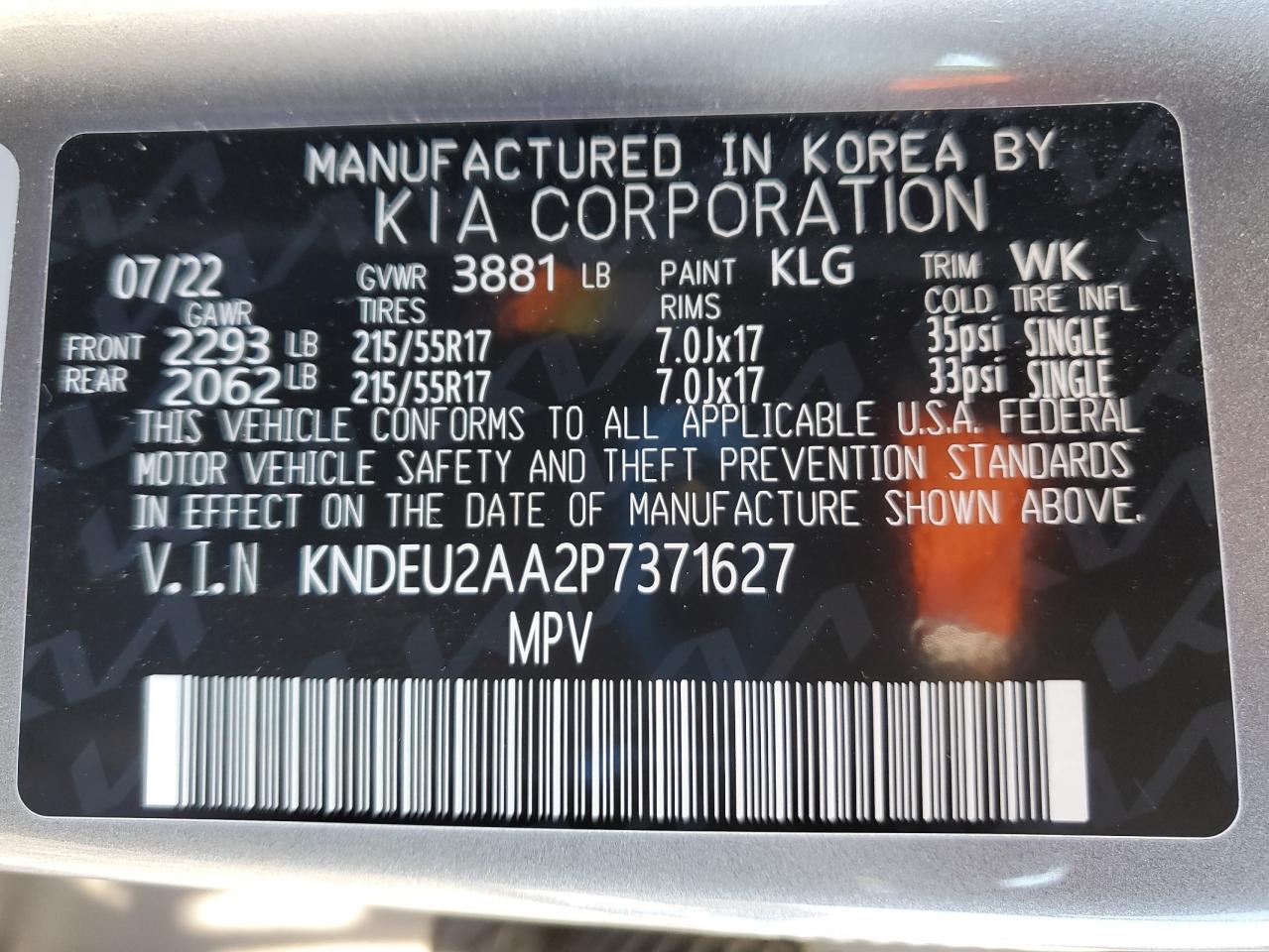 2023 Kia Seltos S VIN: KNDEU2AA2P7371627 Lot: 86602055