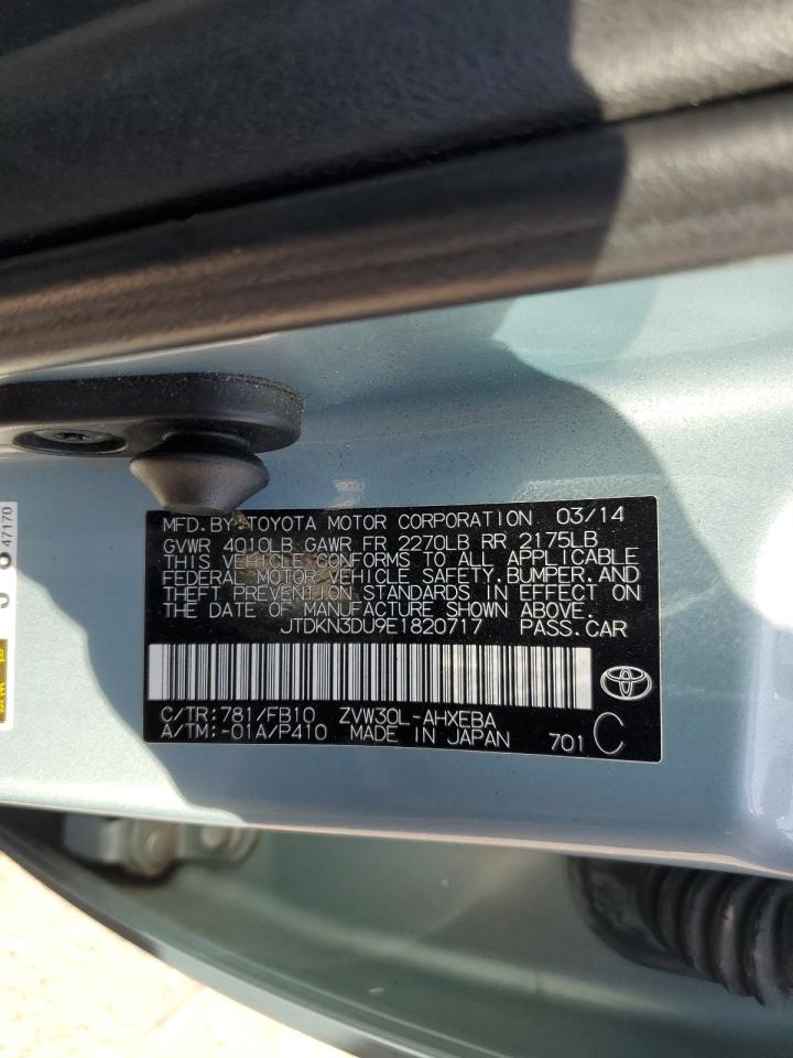 2014 Toyota Prius VIN: JTDKN3DU9E1820717 Lot: 82435905