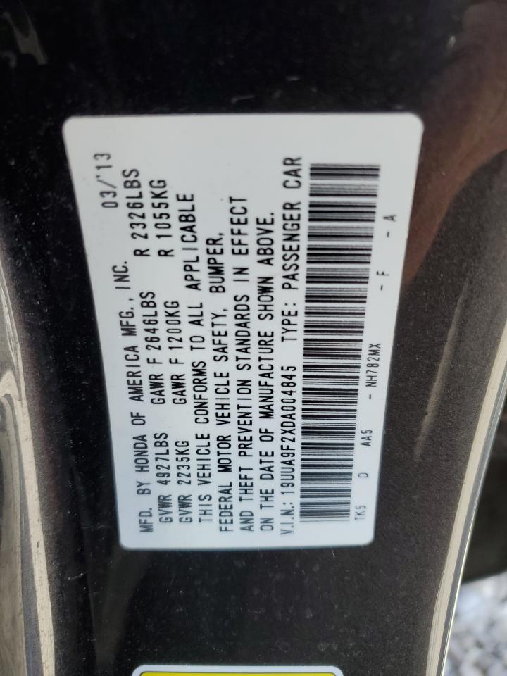 2013 Acura Tl VIN: 19UUA9F2XDA004845 Lot: 84883785