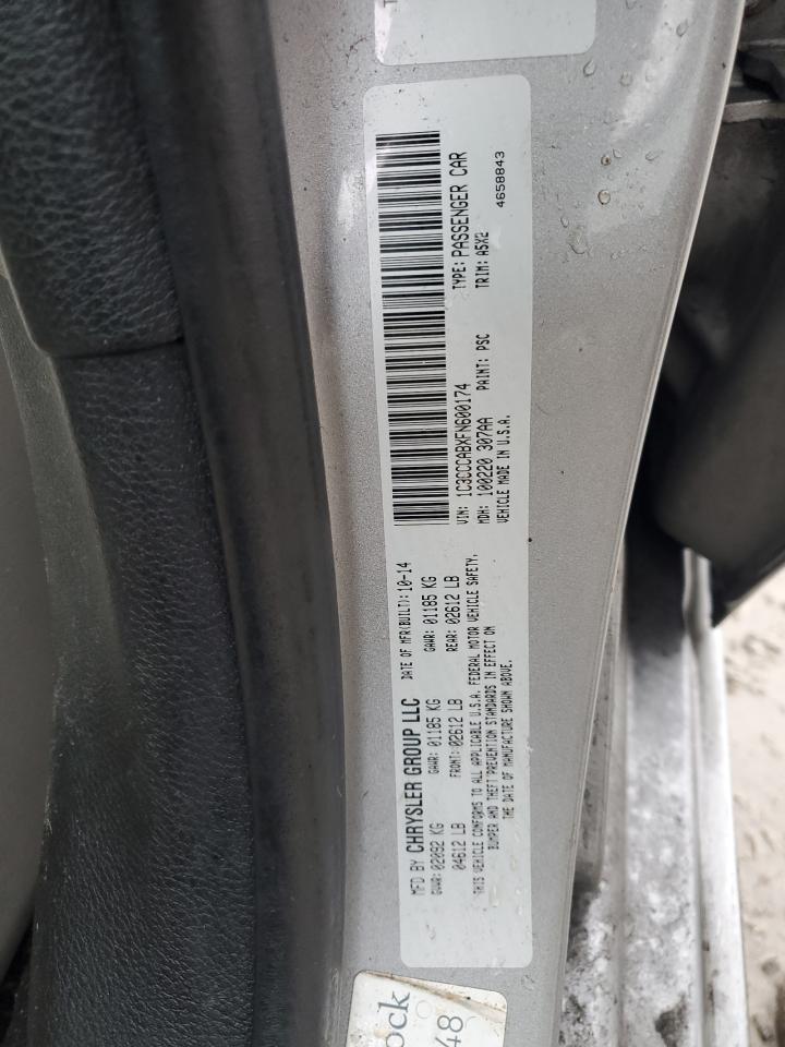 2015 Chrysler 200 Limited VIN: 1C3CCCABXFN600174 Lot: 89632465