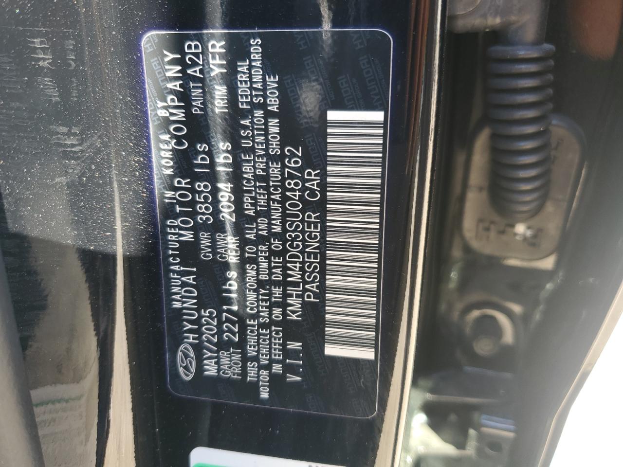 2025 Hyundai Elantra Sel Sport VIN: KMHLM4DG3SU048762 Lot: 84632425