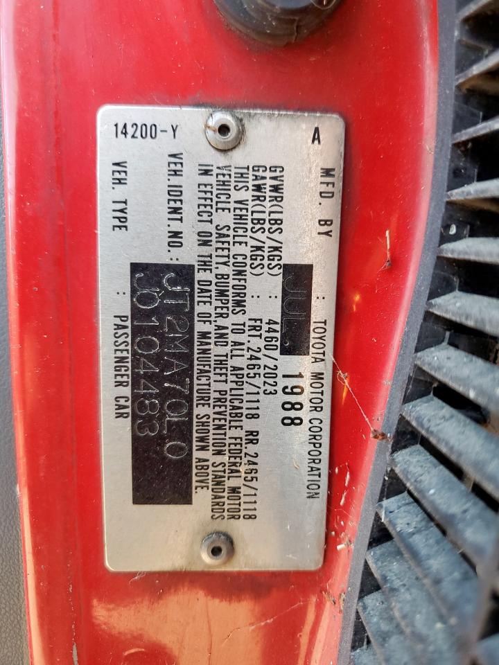 1987 Toyota Supra VIN: JT2MA70L0J0104483 Lot: 84845975