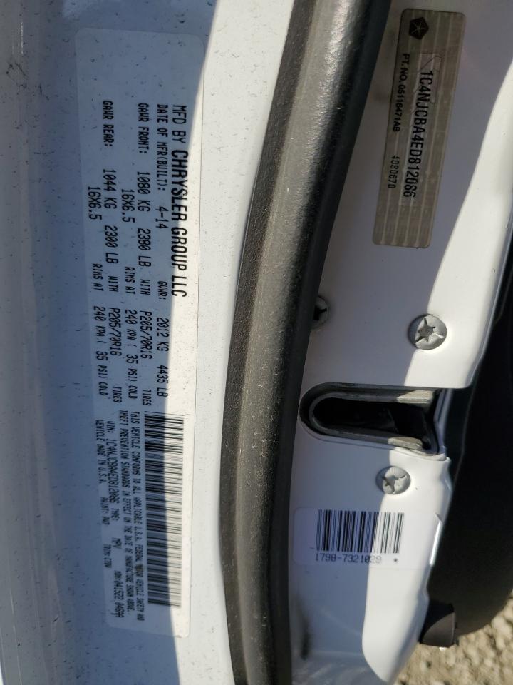 2014 Jeep Compass Sport VIN: 1C4NJCBA4ED812086 Lot: 90743745