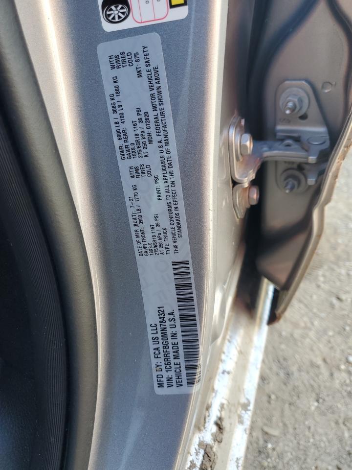 2021 Ram 1500 Big Horn/Lone Star VIN: 1C6RRFBG0MN784321 Lot: 82387205