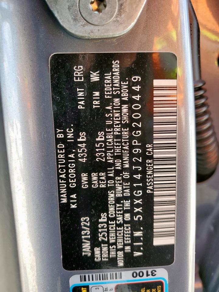 2023 Kia K5 Lxs VIN: 5XXG14J29PG200449 Lot: 82197985