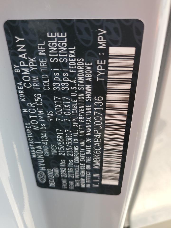 2023 Hyundai Kona Sel VIN: KM8K6CAB4PU007136 Lot: 85293715