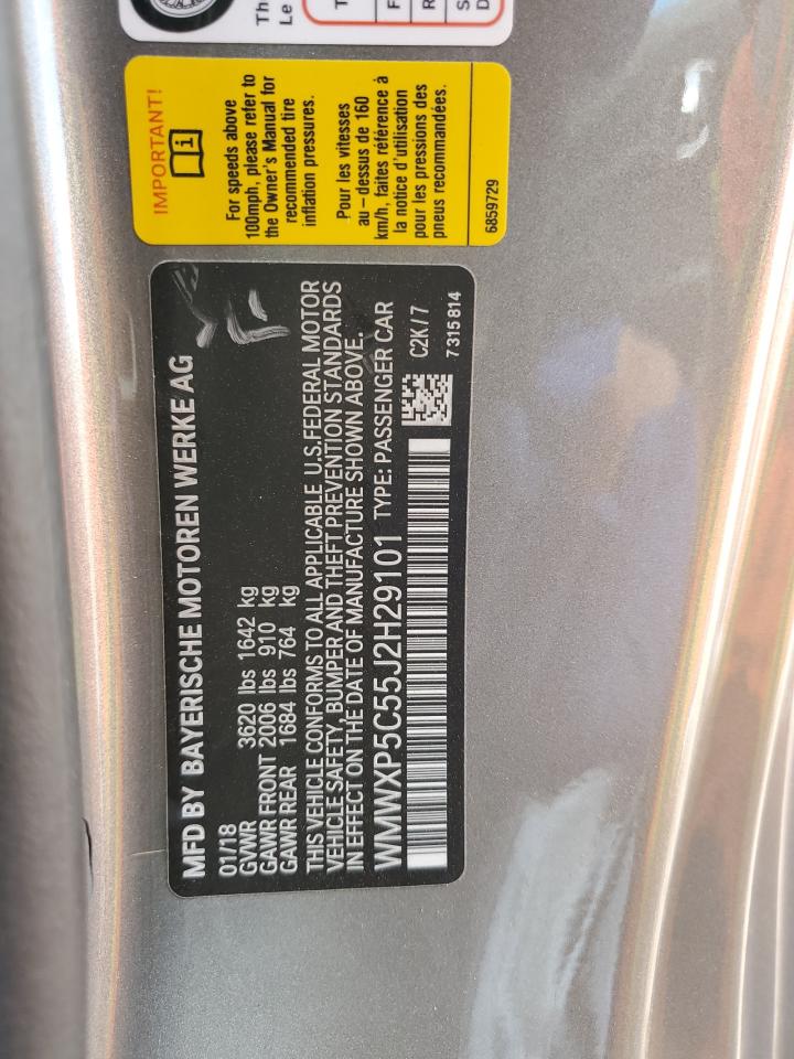 2018 Mini Cooper VIN: WMWXP5C55J2H29101 Lot: 82238015